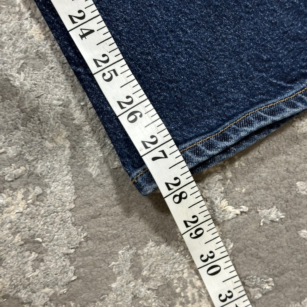 AGOLDE Riley Long High Rise Straight Jeans 27 Dark Blue Button Fly A9090B-1255 - Picture 11 of 11
